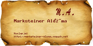 Marksteiner Alóma névjegykártya